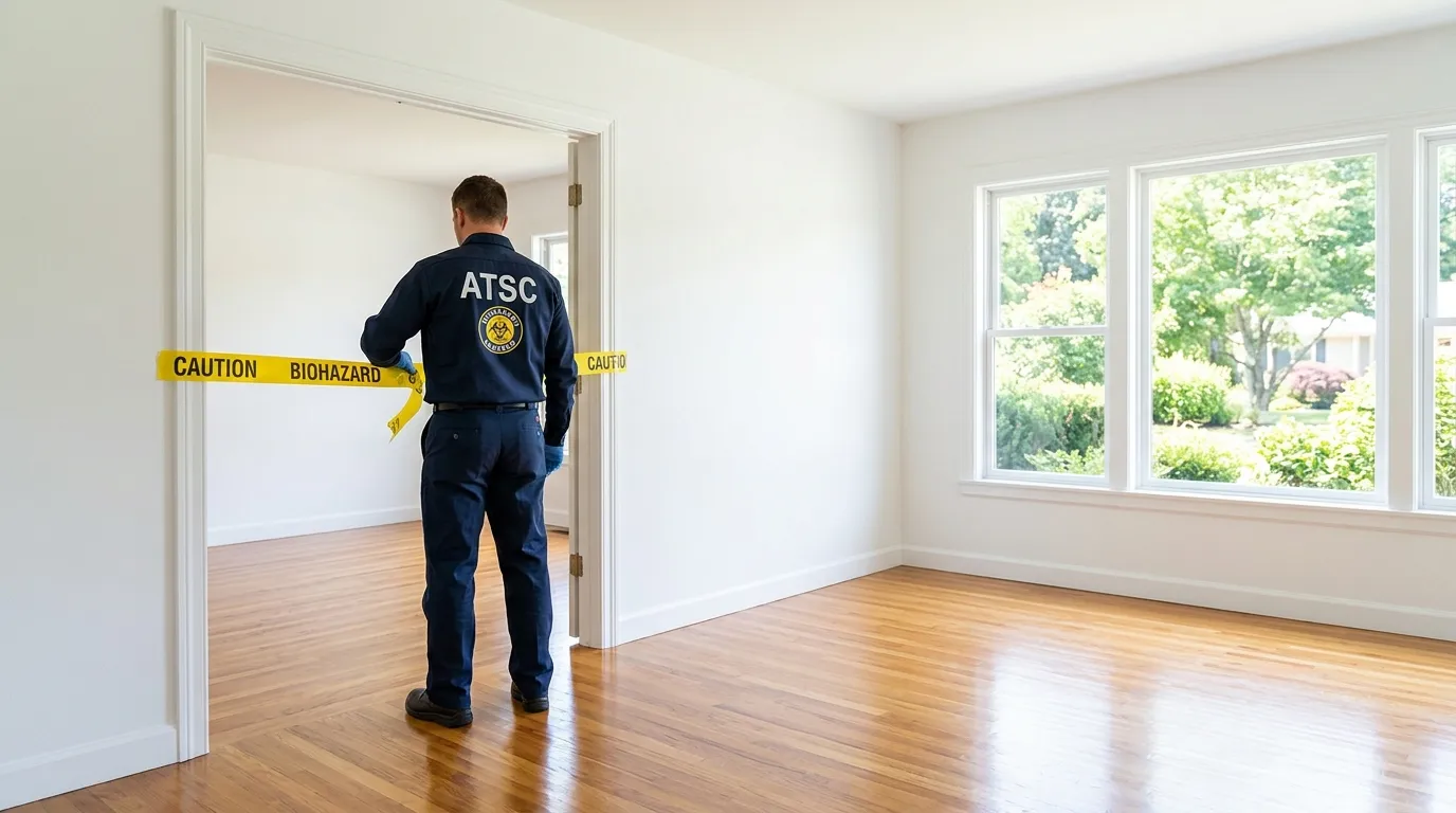 Certified biohazard cleanup crew performing Crime Scene Cleanup in Monona